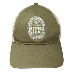 Guinness Nitro Ipa Snapback Trucker Cap Green One Size Adjustable Mesh Back